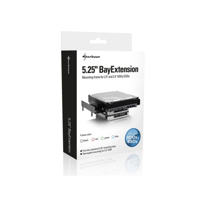 Sharkoon 5.25-inch Bay Extension - Black — image 6