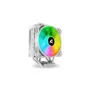 Sharkoon A40 Air Cooler - RGB White - 120mm PWM Fan, 4 Heatpipes, 12 LEDs