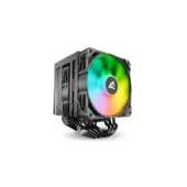 Sharkoon A60 Air Cooler - A60 - RGB Black, Dual 120mm Fans, 6 Heatpipes, LGA1700/AM5 Compatible