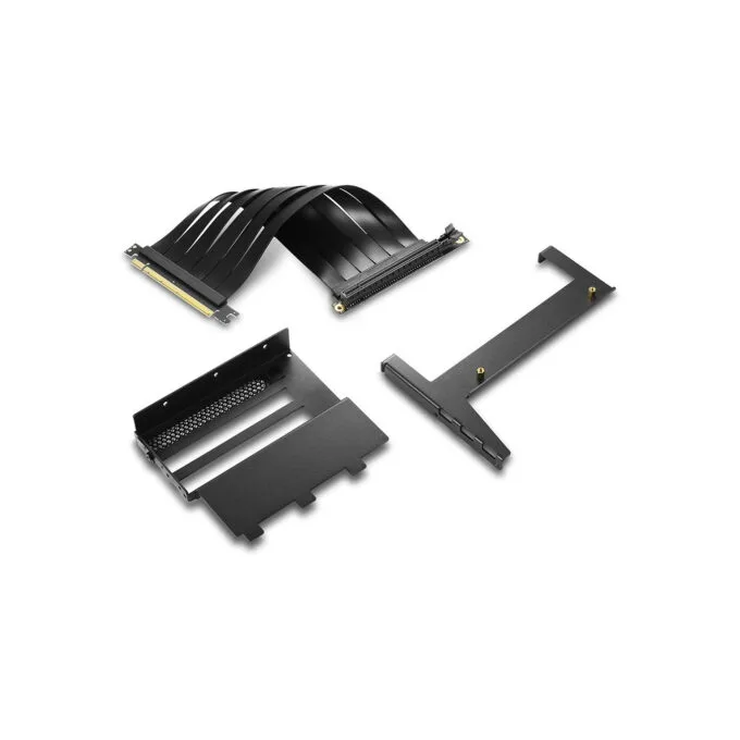 Sharkoon AGC Kit - REV300 Graphics Card Holder - Black Metal, Includes 23 cm Riser Cable — image 1