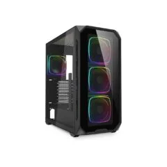 Sharkoon AK5G RGB ATX Case - AK5G - Black, Glass Panel