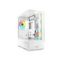 Sharkoon AK6 RGB ATX Mid Tower - AK6 RGB - White, Tempered Glass Side Panel