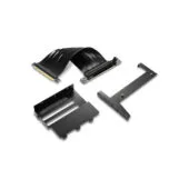 Sharkoon Angled PCIe 4.0 Riser Cable - REV300 Compatible - Black, 17 cm, PCIe x16