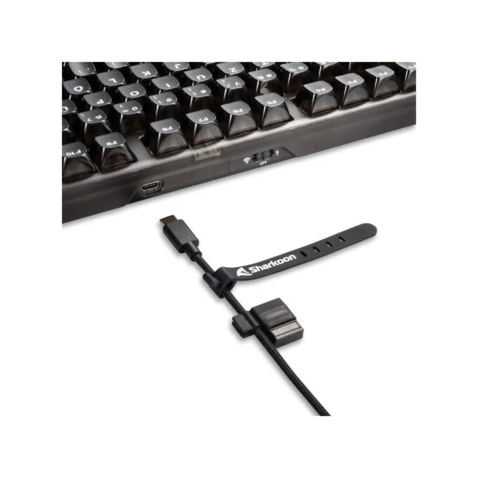 Sharkoon Crystal Shark Gaming Keyboard - Black - Full-Size, Wired USB — image 6
