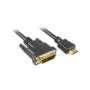 Sharkoon HDMI to DVI-D Cable (18+1) - 3 m - Black - Gold-plated Connectors