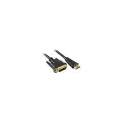 Sharkoon HDMI to DVI-D Cable - 4044951015221 - Black, 3 m, Gold-plated contacts