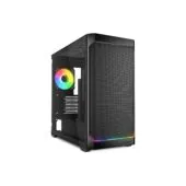 Sharkoon MK4W RGB Micro-ATX Case with Glass Panel - MK4W - RGB, Black