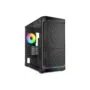 Sharkoon MK4W RGB Micro-ATX Case with Glass Panel - MK4W - RGB, Black
