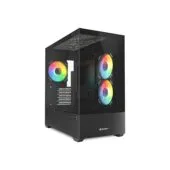 Sharkoon MK6 RGB Micro-ATX 1xGlas Black - MK6 RGB - Black Glass Panel
