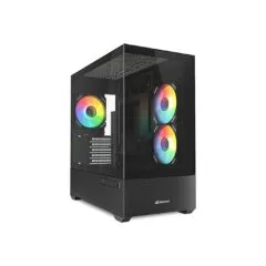 Sharkoon MK6 RGB Micro-ATX 1xGlas Black - MK6 RGB - Black Glass Panel