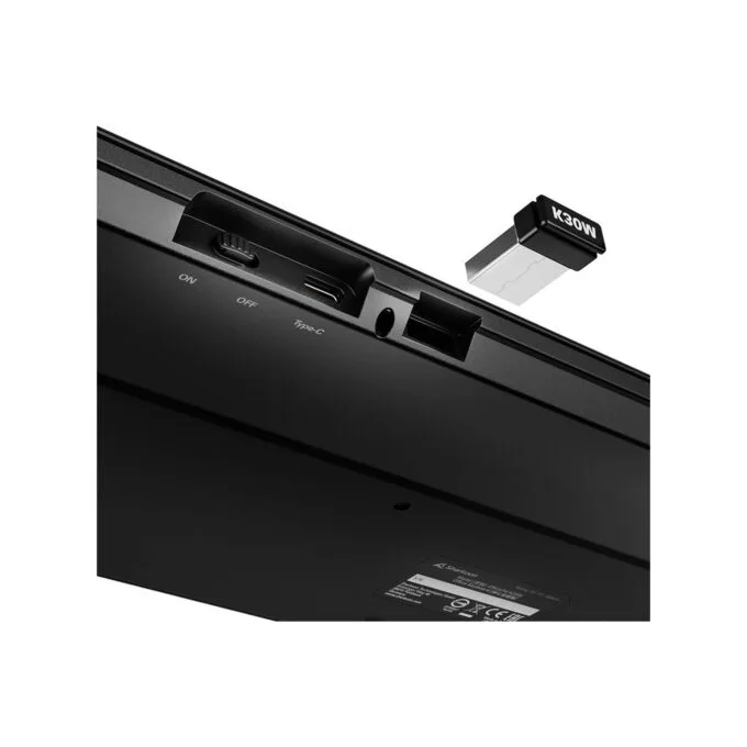 Sharkoon OfficePal - K30W - DE Layout, Rubberdome, Black — image 7