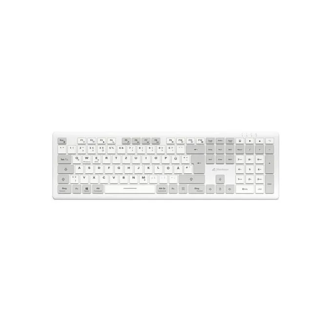 Sharkoon OfficePal - K30W - DE Layout White Rubberdome Keyboard — image 2