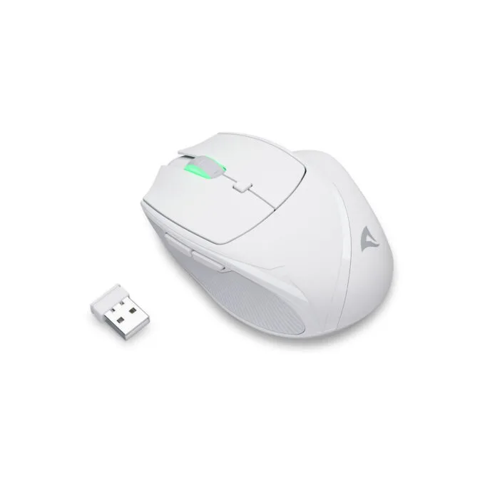 Sharkoon OfficePal M25W - M25W - Right-handed wireless optical mouse, 4000 DPI, USB-C, White — image 3