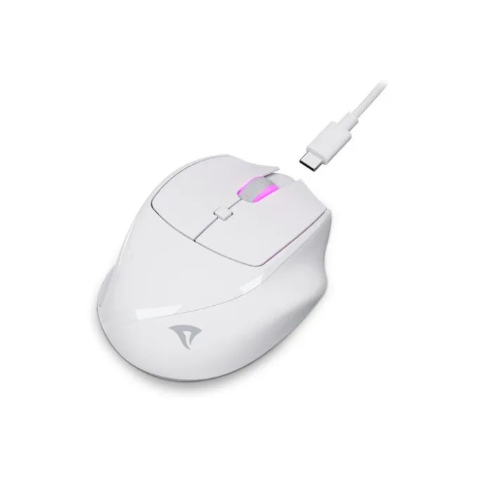 Sharkoon OfficePal M25W - M25W - Right-handed wireless optical mouse, 4000 DPI, USB-C, White — image 4