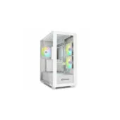 Sharkoon Rebel C60 RGB - White Mid-Tower PC Case with Tempered Glass, ARGB Fans, USB-C & 2×USB-A