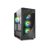 Sharkoon Rebel C80G RGB ATX PC Case - C80G - Black Glass Panel