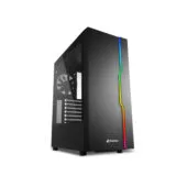 Sharkoon RGB Slider - Mid Tower PC Case - Black, Tempered Glass, RGB, ATX/mATX/Mini-ITX, 335mm GPU