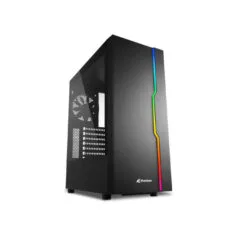 Sharkoon RGB Slider - Mid Tower PC Case - Black, Tempered Glass, RGB, ATX/mATX/Mini-ITX, 335mm GPU