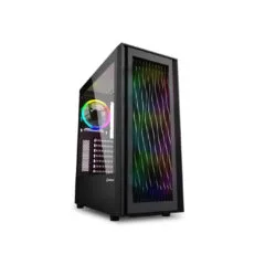 Sharkoon RGB Wave - Mid-Tower PC Case - Tempered Glass, 4x RGB Fans, USB-C Gen2