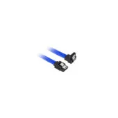 Sharkoon SATA III 90° sleeve cable - Blue