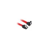 Sharkoon SATA III 90° Sleeved SATA Cable - 0.45 m - Red/Black