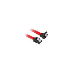 Sharkoon SATA III 90° Sleeved SATA Cable - 0.45 m - Red/Black