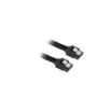 Sharkoon SATA III Sleeved Cable - 0.6 m - Black - SATA 7-pin Male-to-Male