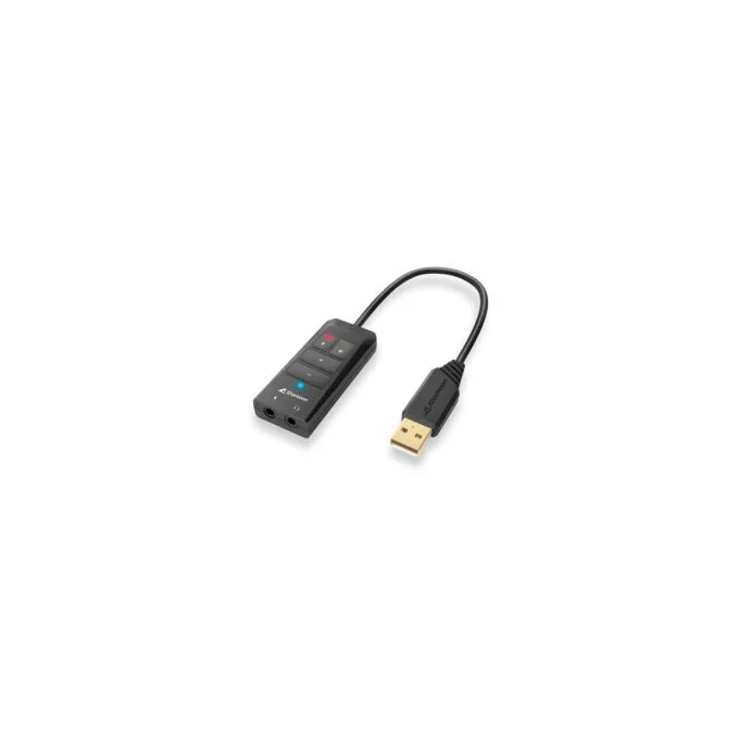 Sharkoon SB2 - USB 7.1 External Sound Card Adapter - Black, 16-bit/48kHz, 93 dB SNR — image 1