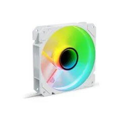 Sharkoon SHARK Mirror RGB PWM 120mm Case Fan - White, ARGB (5V), 500–1500 RPM, 25mm