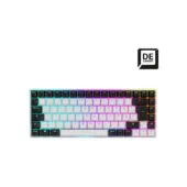 Sharkoon SKILLER SGK50 S3 - White 75% Mechanical Keyboard, Gateron Yellow, RGB LED, USB-C