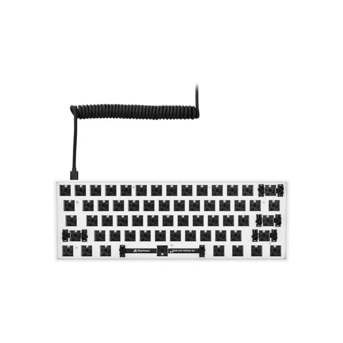 Sharkoon SKILLER SGK50 S4 Barebone - 60% ANSI Keyboard, RGB LED, 32KB Onboard Memory, White, USB-C — image 2