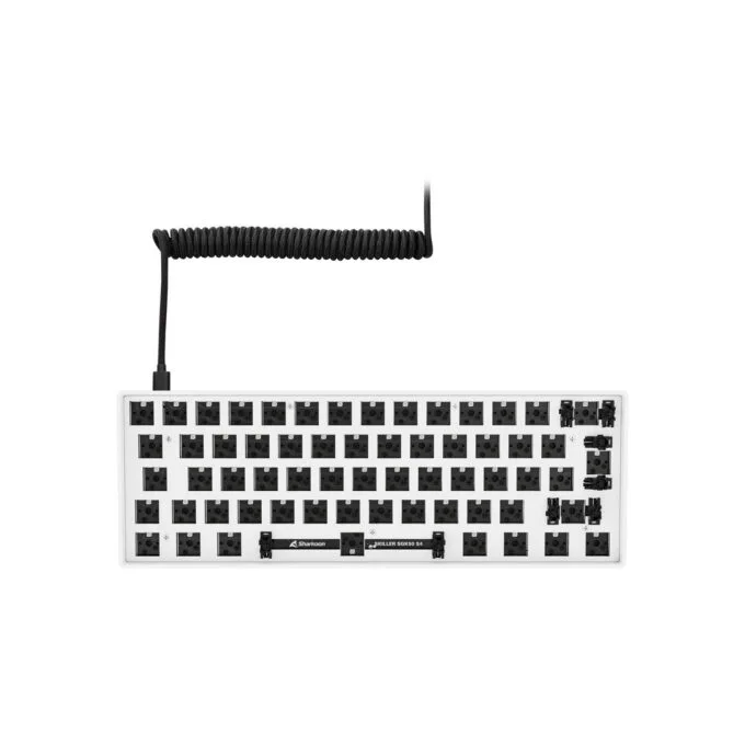 Sharkoon SKILLER SGK50 S4 Barebone - 60% Wired USB-C Keyboard, White, RGB, 32KB Onboard, 1000Hz — image 2