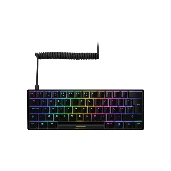 Sharkoon SKILLER SGK50 S4 - SGK50 S4 - Black, 60% wired RGB Kailh Red — image 2