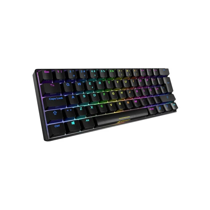 Sharkoon SKILLER SGK50 S4 - SGK50 S4 - Black, 60% wired RGB Kailh Red — image 3