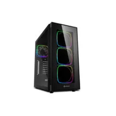 Sharkoon TG6 RGB - Mid Tower PC Case - Black, Tempered Glass & RGB, ATX/mATX/Mini-ITX, 400mm GPU
