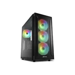 Sharkoon TG6M RGB ATX 1xGlas Black - TG6M - Mid-Tower PC Case with RGB Lighting