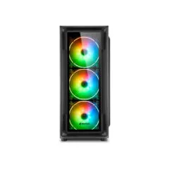 Sharkoon TK4 RGB - Mid Tower PC Case - Black, RGB Fans, ATX/mATX/Mini-ITX, 4x120mm Included