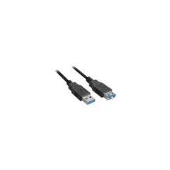 Sharkoon USB 3.2 Gen 1 (USB 3.0) A-to-A Extension Cable - 2.0 m - Black