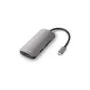 Sharkoon USB-C Multiport Adapter - 3x USB-A, 1x USB-C, HDMI, SD/MMC - Grey, USB 3.2 Gen 1