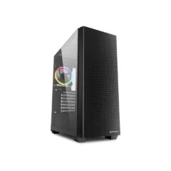 Sharkoon VS9 RGB - Mid Tower PC Case - Black, ATX/Micro-ATX/Mini-ITX, RGB, USB-C