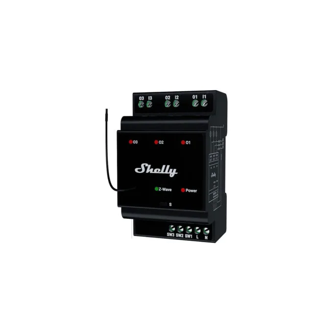 Shelly Relais 'Wave' Hutschiene Pro 3 Relais max. 48 A 3 Phasen 3x 16A Z-Wave — image 2