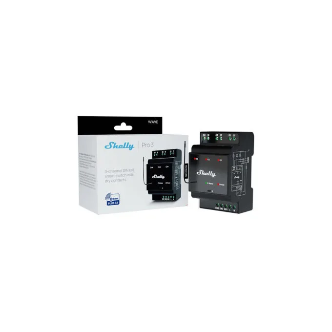 Shelly Relais 'Wave' Hutschiene Pro 3 Relais max. 48 A 3 Phasen 3x 16A Z-Wave — image 4