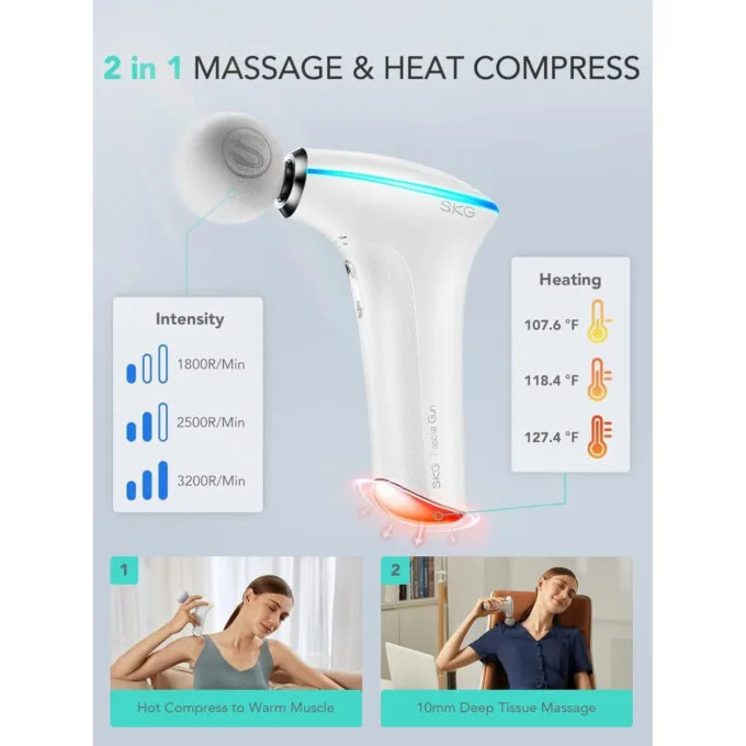SKG Body Gun Massager Mini F5-EN White — image 2