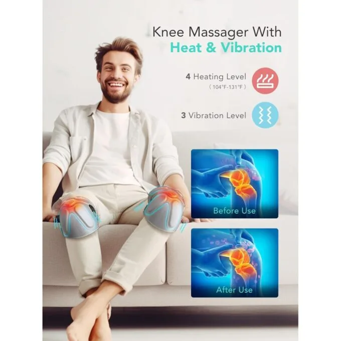 SKG Knee Massager - W3 Pro - Vibration & Heat Knee Massager — image 4
