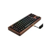 SKILLER SGK50 S4 Gen2 Wood PBT(holz schwarz. ES-Layout. Gateron G Pro 3.0 Yellow)