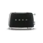 SMEG Toaster 2-Schlitz kompakt 50s Style TSF01BLEU. Schwarz. Hochglanz