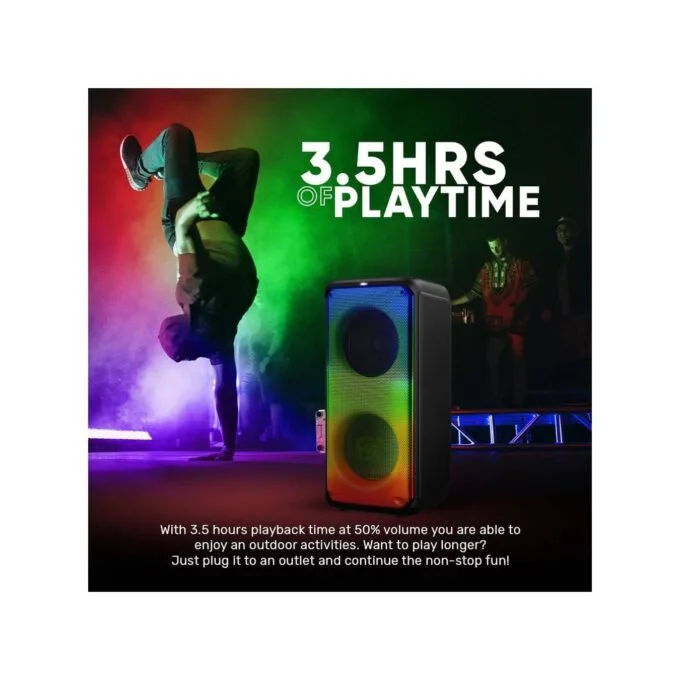 SonicGear 2 x 8'' Portable Karaoke Speaker with Voice Changer - AudioXPro800HD - 2 x Wireless Microphones included — image 4