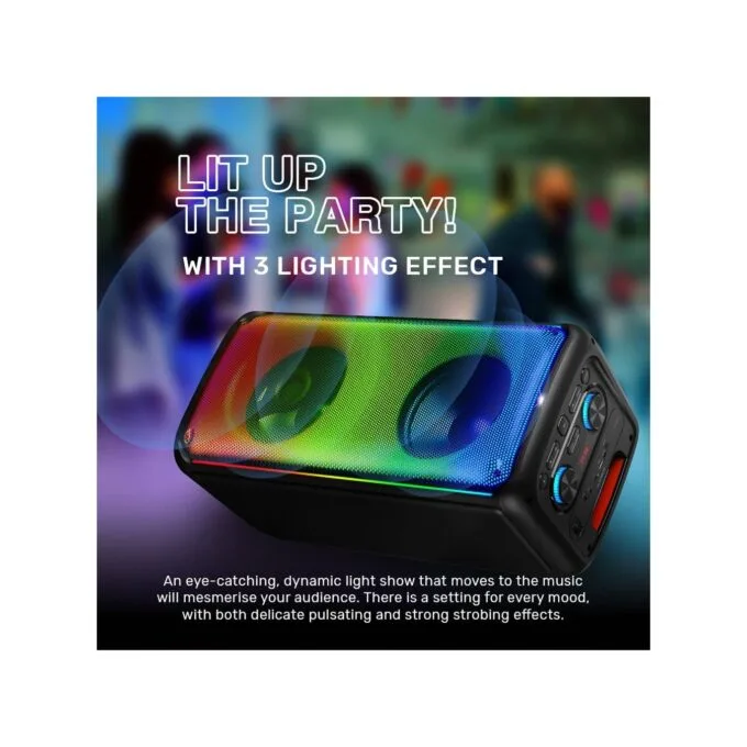 SonicGear 2 x 8'' Portable Karaoke Speaker with Voice Changer - AudioXPro800HD - 2 x Wireless Microphones included — image 5