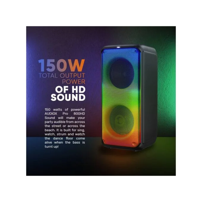 SonicGear 2 x 8'' Portable Karaoke Speaker with Voice Changer - AudioXPro800HD - 2 x Wireless Microphones included — image 6