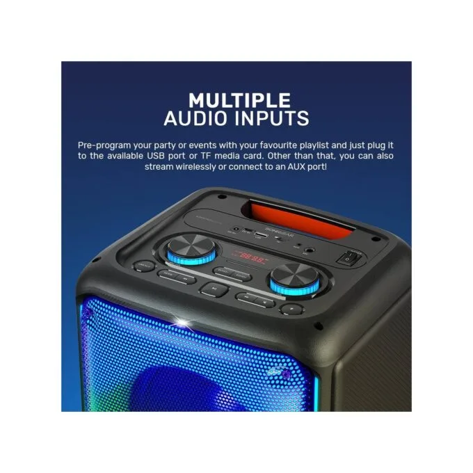 SonicGear 2 x 8'' Portable Karaoke Speaker with Voice Changer - AudioXPro800HD - 2 x Wireless Microphones included — image 10